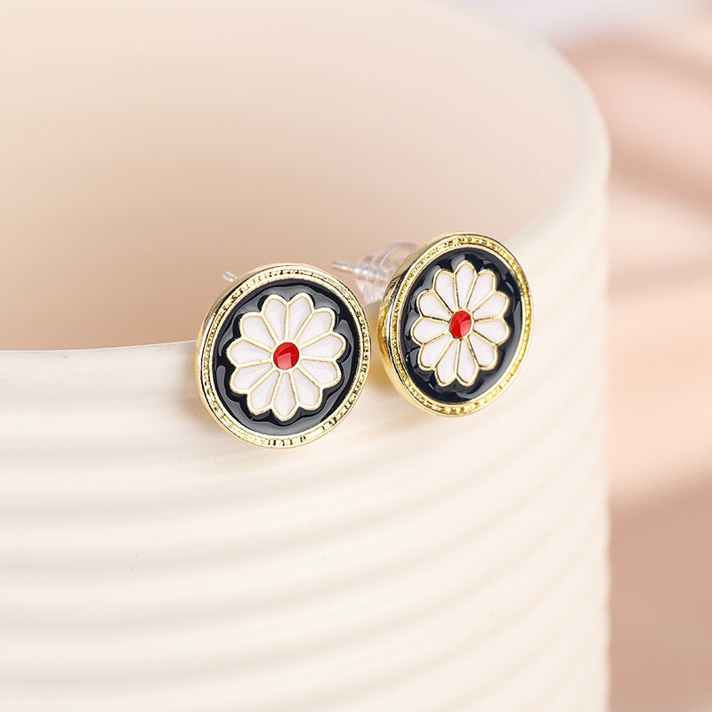 Fashion Geometry Pattern Diamond Female Korean Earrings