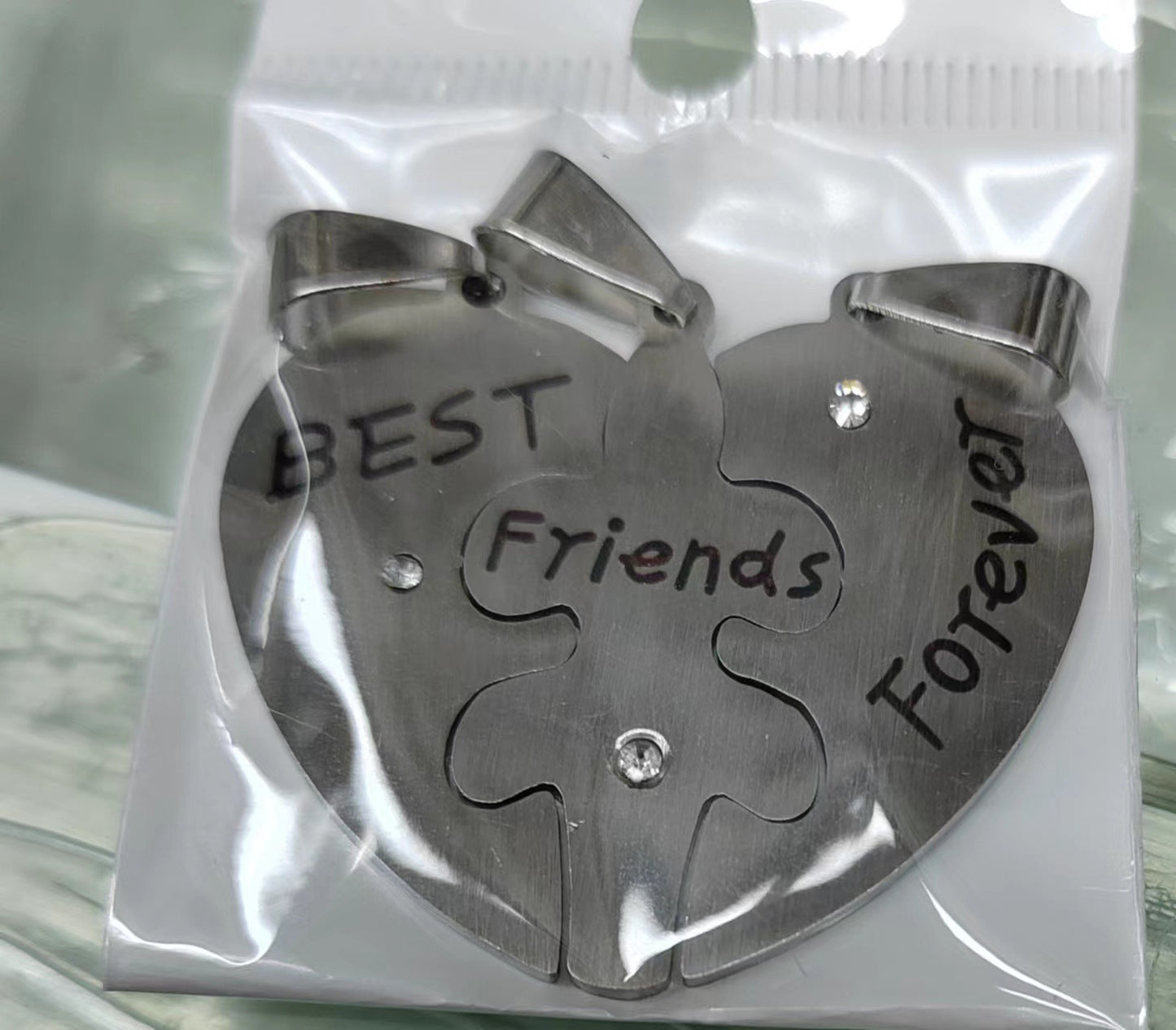 Casual Fashion Letters Good Friends Heart-shaped Necklaces