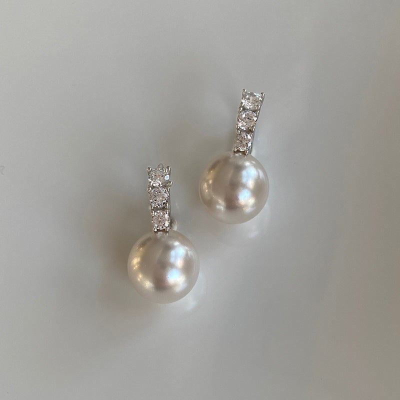 Classic Style Female Imitation Pearl Ear Clip Design High Earrings