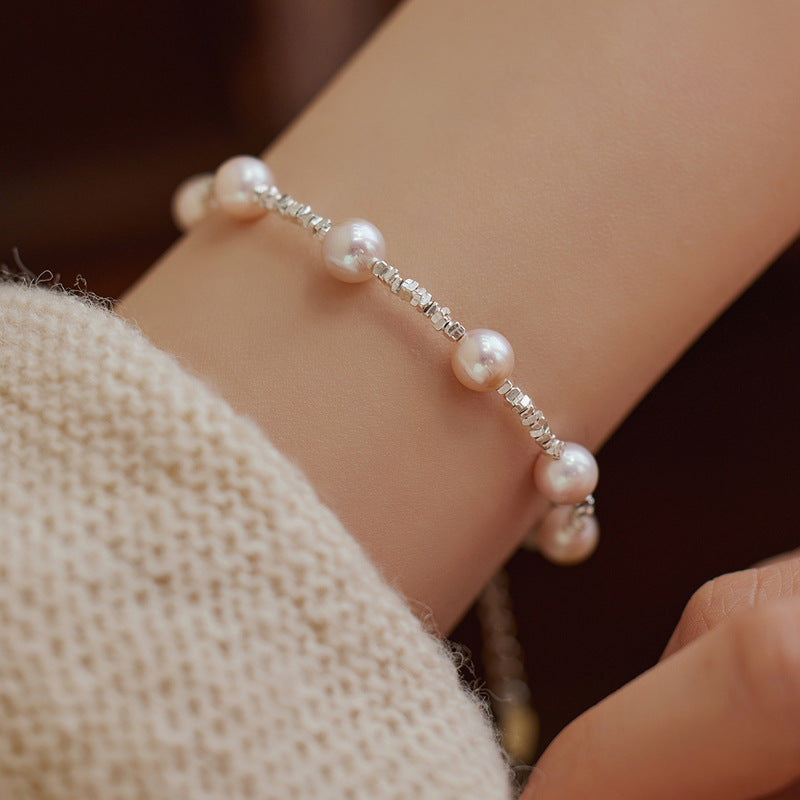 Pieces Of Sier Interval Pearl Starry Simple Bracelets