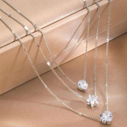 Women's Personality Love Five-pointed Star Water Drop Necklaces
