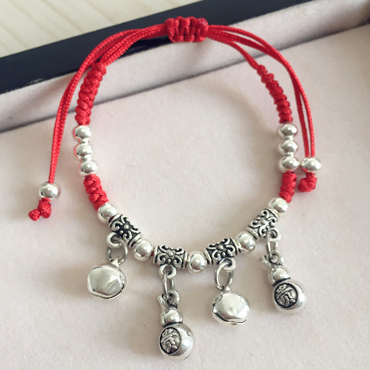 Red Rope Fresh Couple Bell Longevity Bracelets