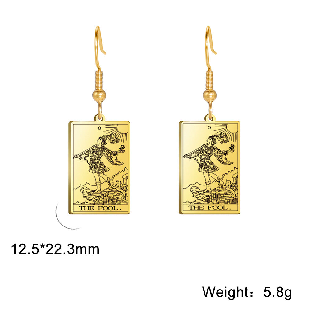 Classic Retro Tarot Series Personality Fashion Earrings