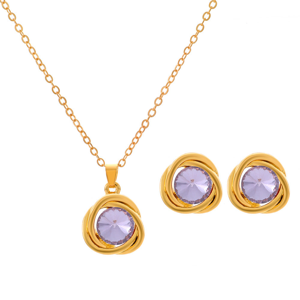 Temperament Water Drop Geometric Ear Personality Jewelry Set