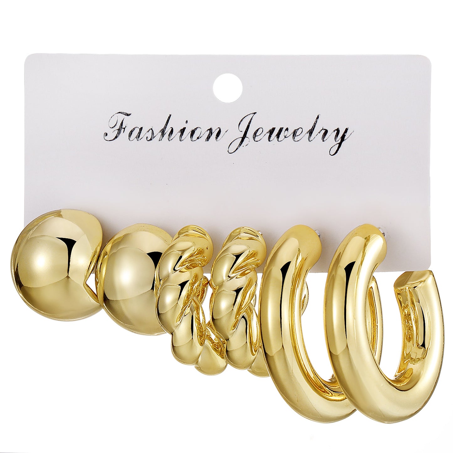Creative Fashion Flattering Electroplated Shaped Twist Earrings