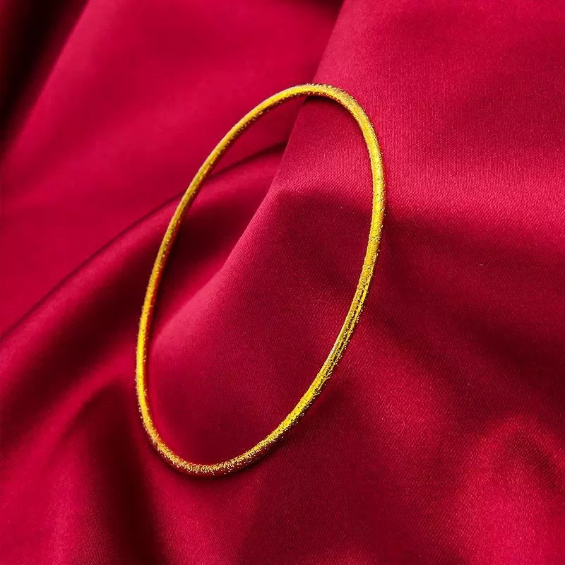 Women's Vietnam Placer Gold Glossy Starry Sky Fine Circle Bracelet