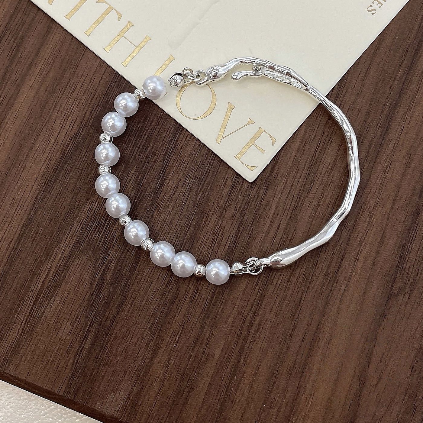 Women's Small Pieces Of Sier Beaded Summer Color Bracelets