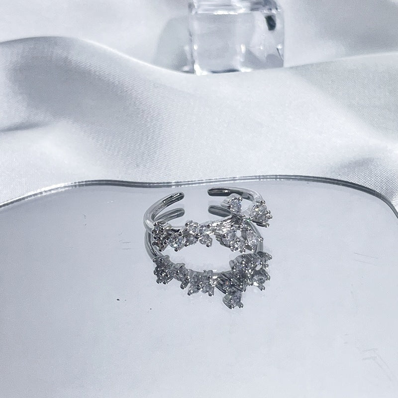 Luxury High-grade Full Diamond Open-end Zircon Rings