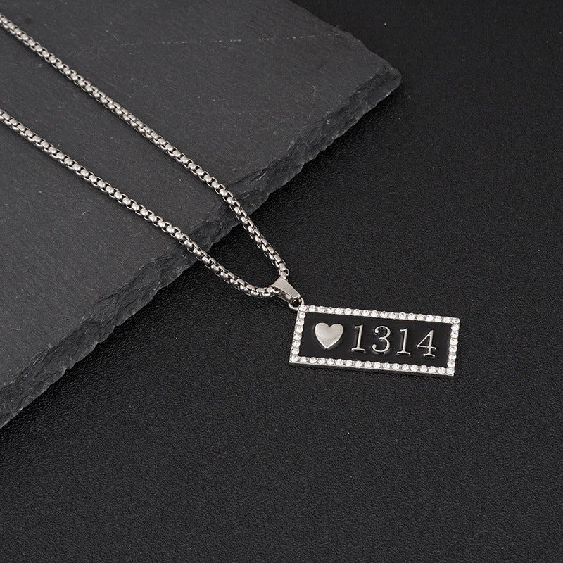 Love You Diamond Female Versatile Personality Hipster Clothes Hanging Necklaces