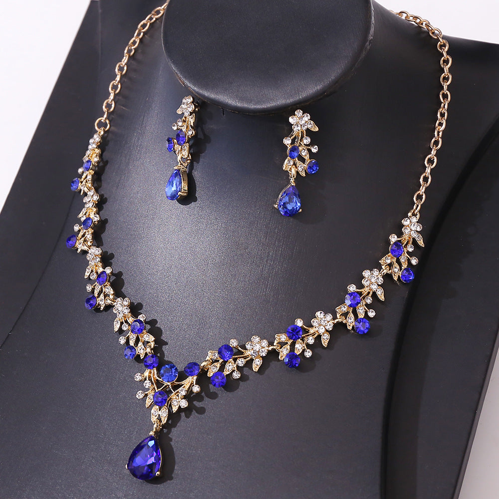 Bridal Rhinestone Ornament Fashion Water Drop Necklaces