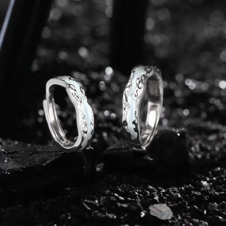 Women's & Men's Series Love Not Afraid Of Luminous Opening Rings