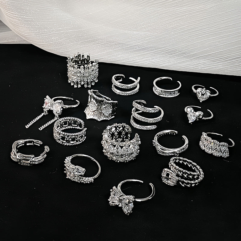 Shiny Refined Zircon Style Light Luxury Rings