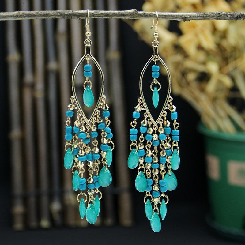 Long Fringe Special Ins Slimming Face Earrings