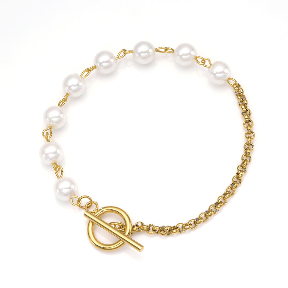 Women's Lot Personalized Gold-plated Pearl Korean Fashion Bracelets