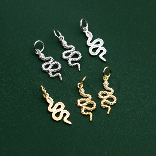 Sier Gold Plated Year Of Snake Pendants