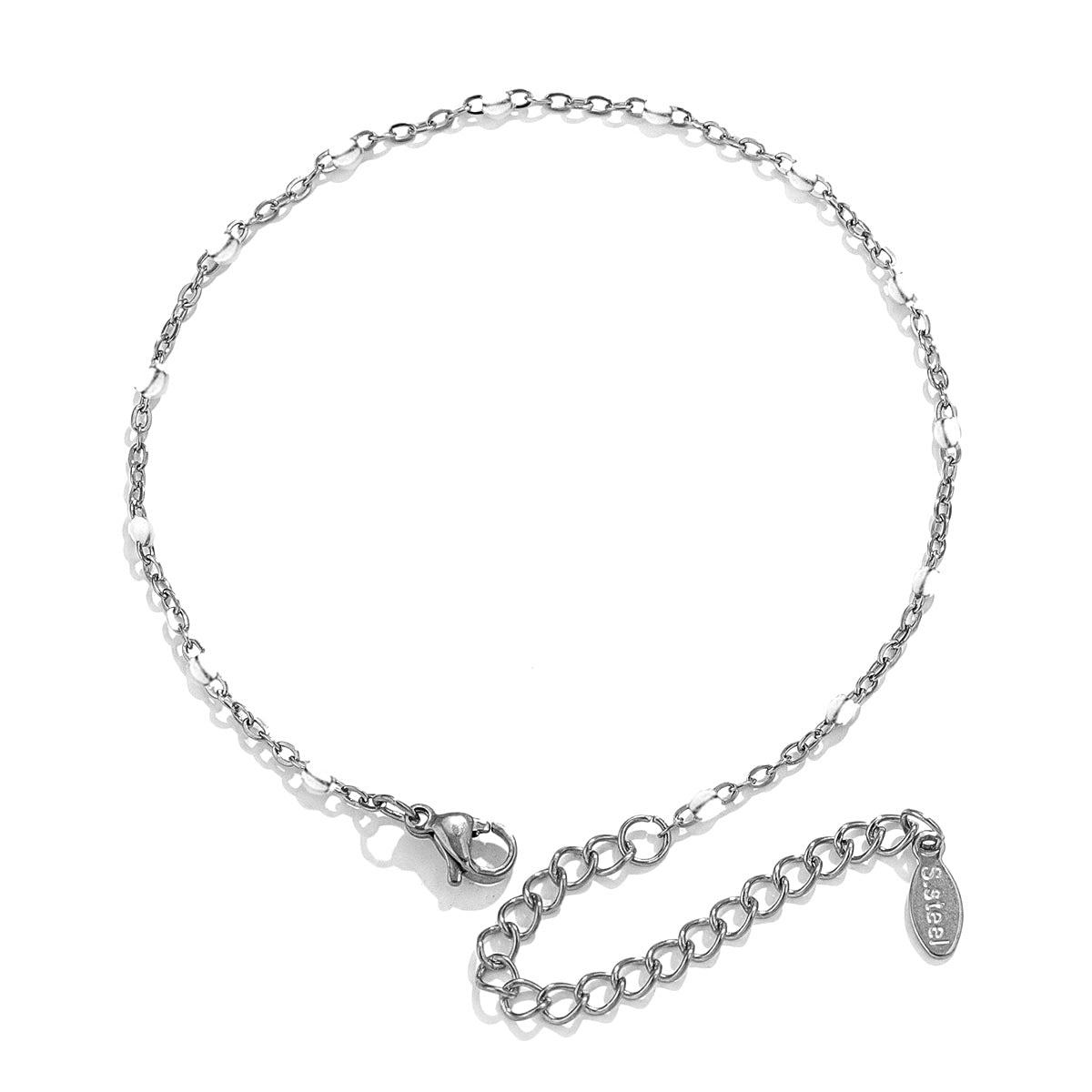 Niche Design Stainless Steel Enamel Cross Chain Bracelets