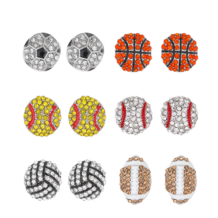 Women's & Men's Diamond Ball Competitive Style Creative Design Earrings