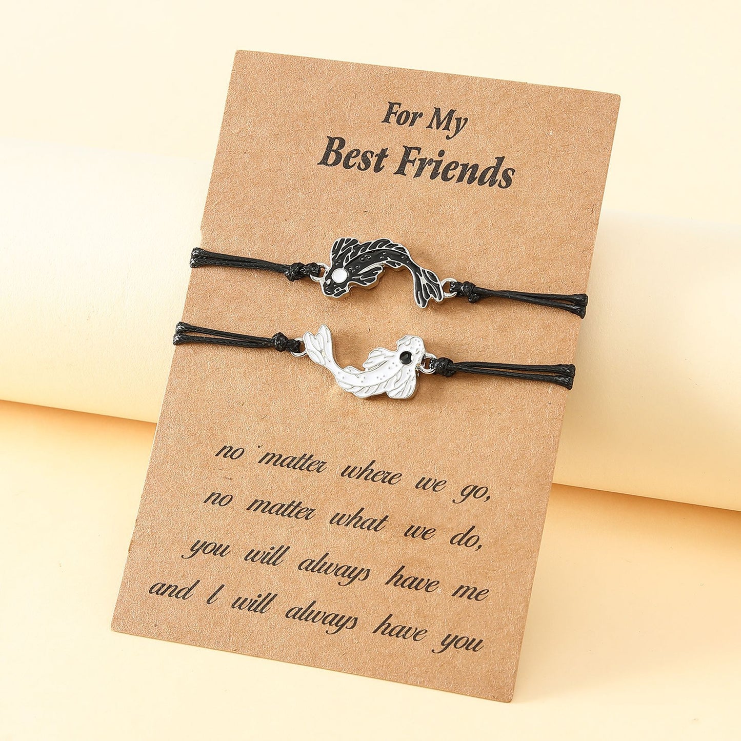 Oil Fish Good Friend Card Braiding Bracelets