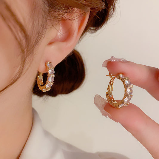Simplicity Super Flash Elegant High Sense Rhinestone Zircon Female Star Rings