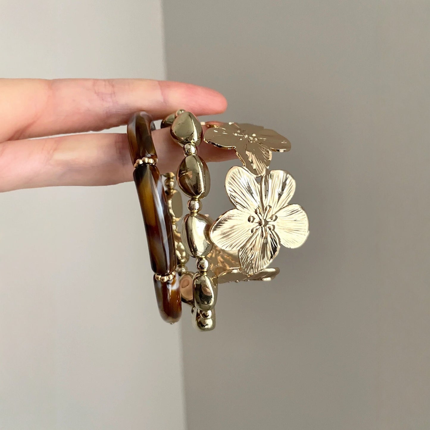 Women's Design Flowers Openings Light Luxury High-grade Temperament Wild Bracelets