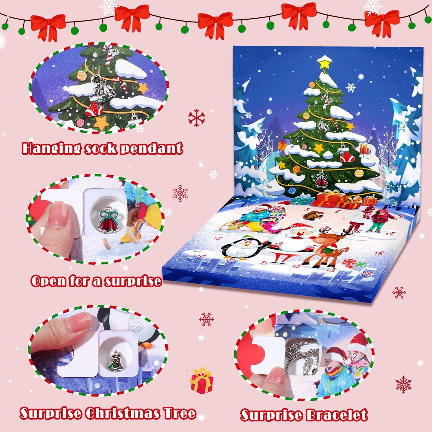 Countdown Calendar Advent Surprise Blind Box Bracelets