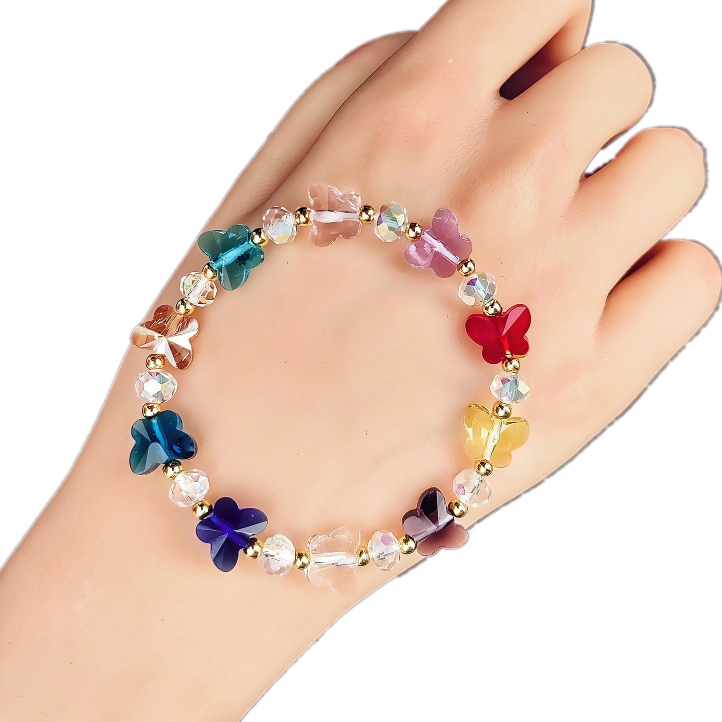 Women's Crystal Optional Sweet Fashion Ornament Butterfly Bracelets