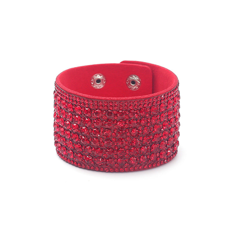 Bohemian Flannelette Snap Button Wide Fashion Bracelets