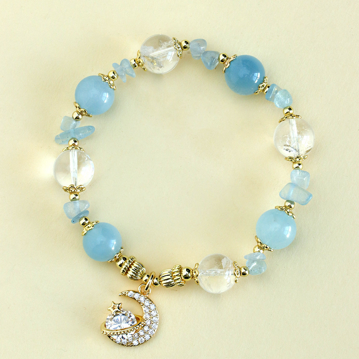 Blue Crystal White Bride Niche Ice Snowflake Bracelets