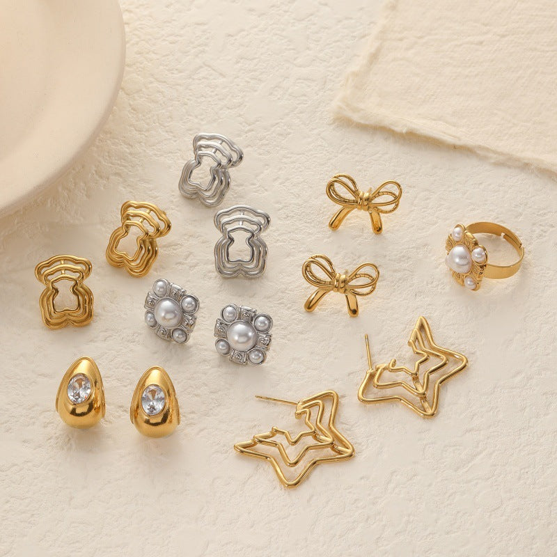 Simple Grace Personality Missing Angle Exaggerated High-grade Earrings
