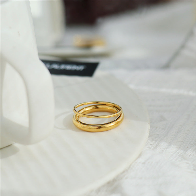 Women's Style Shaped Gold-plated Index Finger Retro Rings