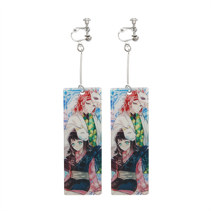 Anime Peripheral No Stove Door Ear Clip Rings