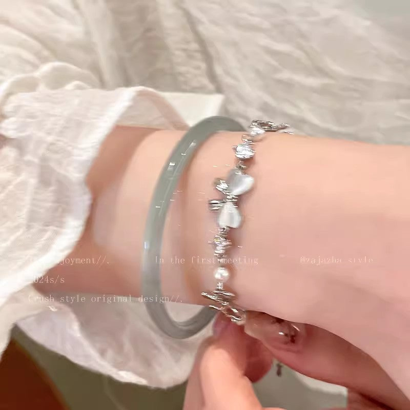 Women's Bow Twin Beaded Chinese High-grade Retro Bracelets