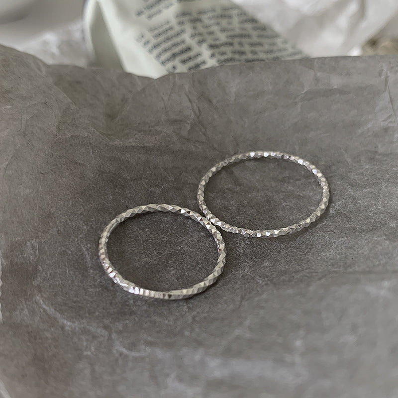 Women's Korean Super Shiny Thin Fashion Personality Simple Rings