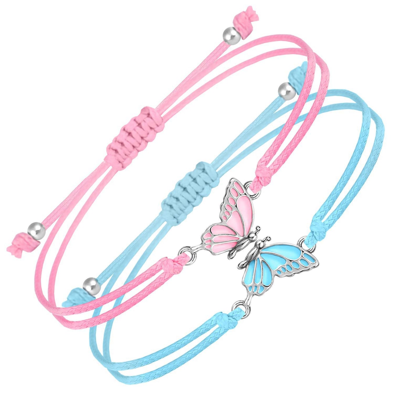 Couple Friendship Gift Flat Knot Woven Adjustable Color Wax Bracelet