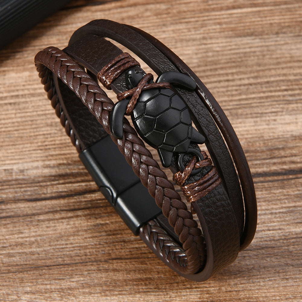 Men's Jewelry Fashion Leather Rope Hand Weaving Bracelets