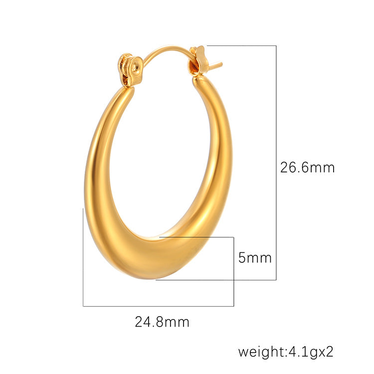 Gold Plated Eardrop Niche Minimalist Classic Earrings