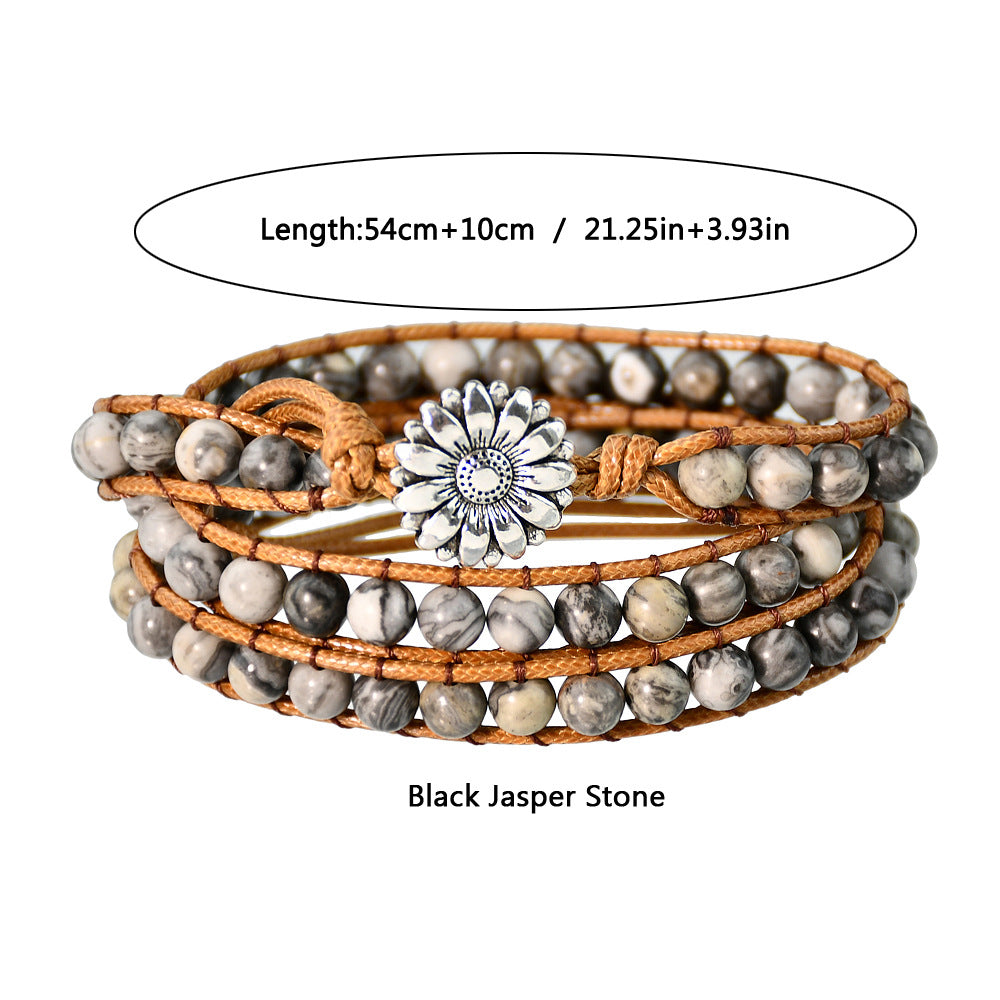 Women's Stone Hand Weaving Bohemian Style Winding Bracelets