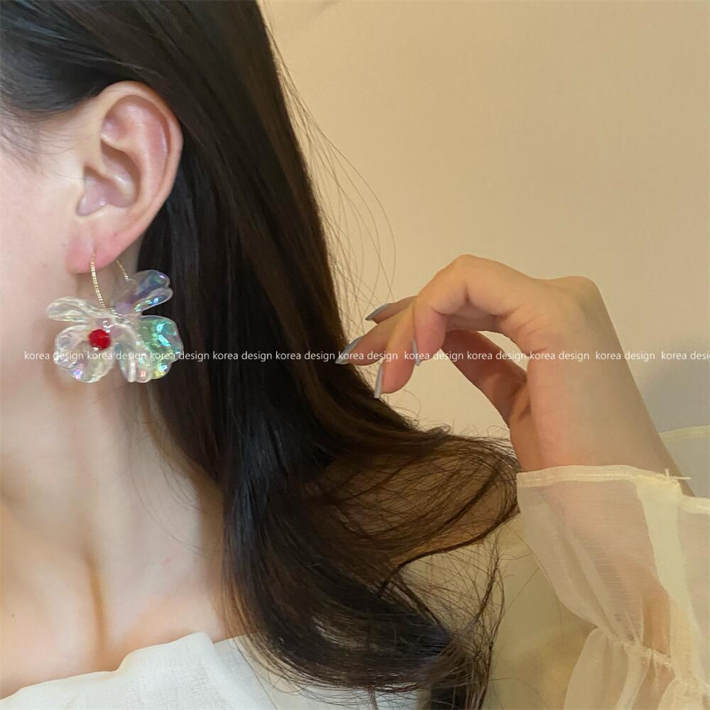 Women's Summer Fresh Flower Trendy Dopamine Color Earrings