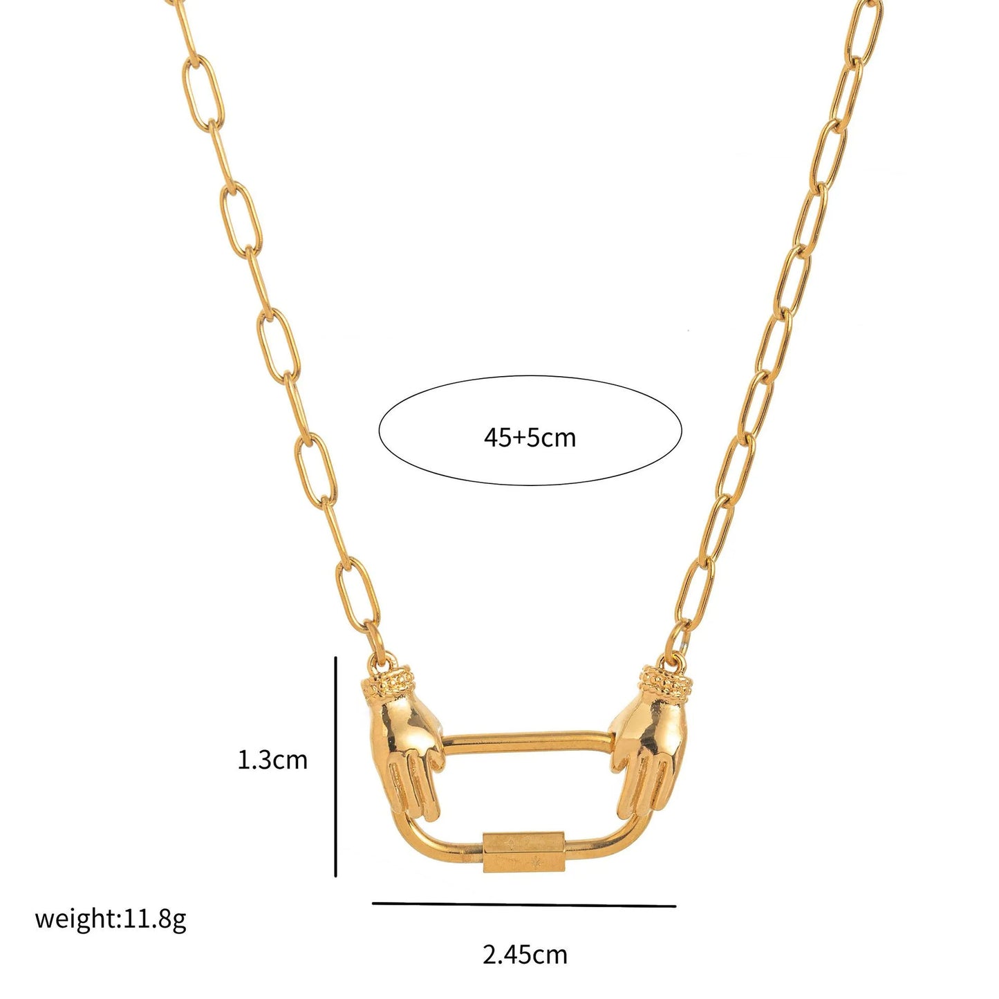 Everyday Fashion Daily Necessities Series Vacuum Electroplating Gold Protection In Necklace