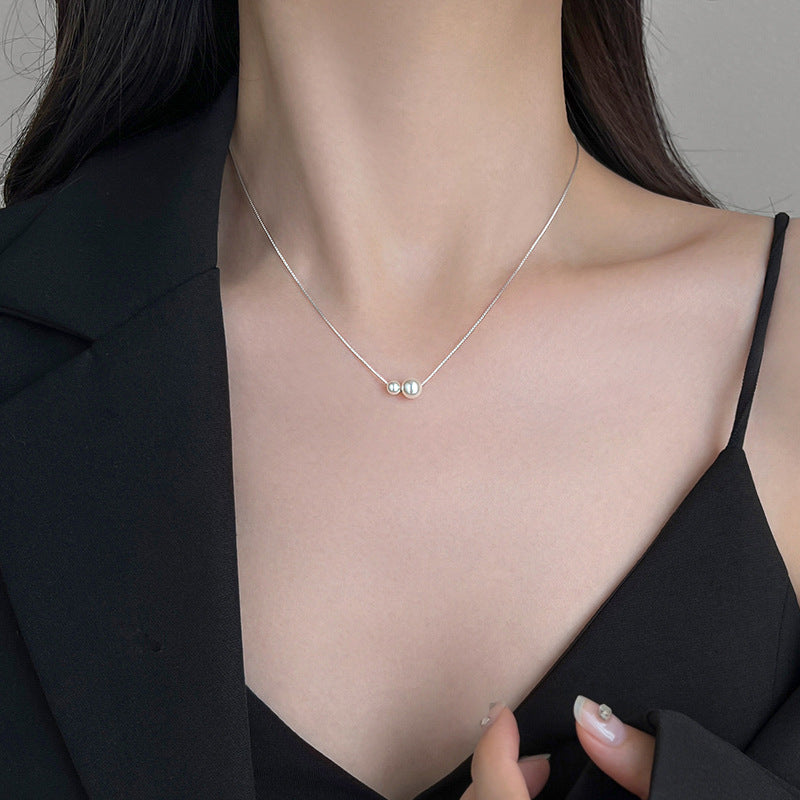 Women's Pearl Simple Elegant French Advanced Clavicle Chain Necklaces
