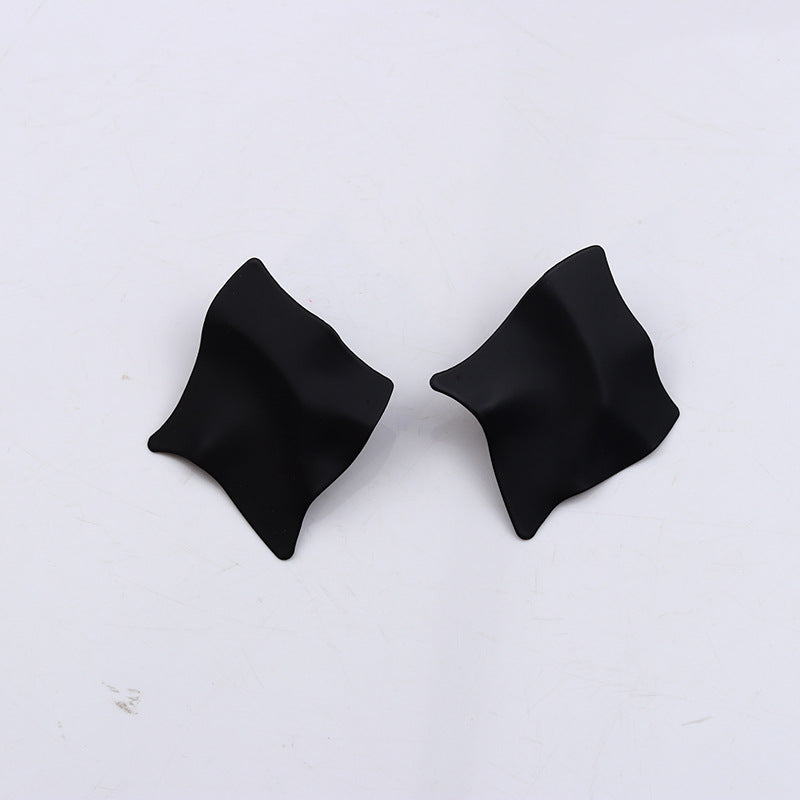 Women's Color Korean Style Irregular Texture Stylish Simple Earrings