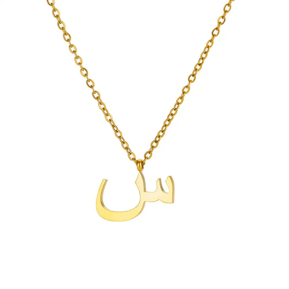 Fashion Personality Cut Arabic Letter Stainless Pendants