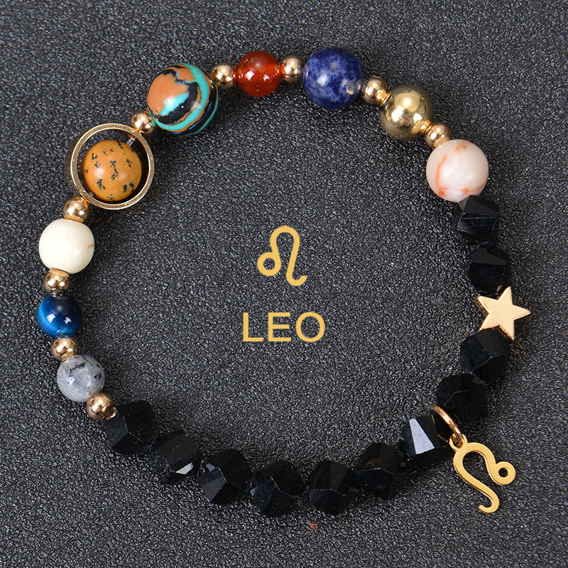 Planets Twee Constellations Frosted Stone Beaded Bracelets