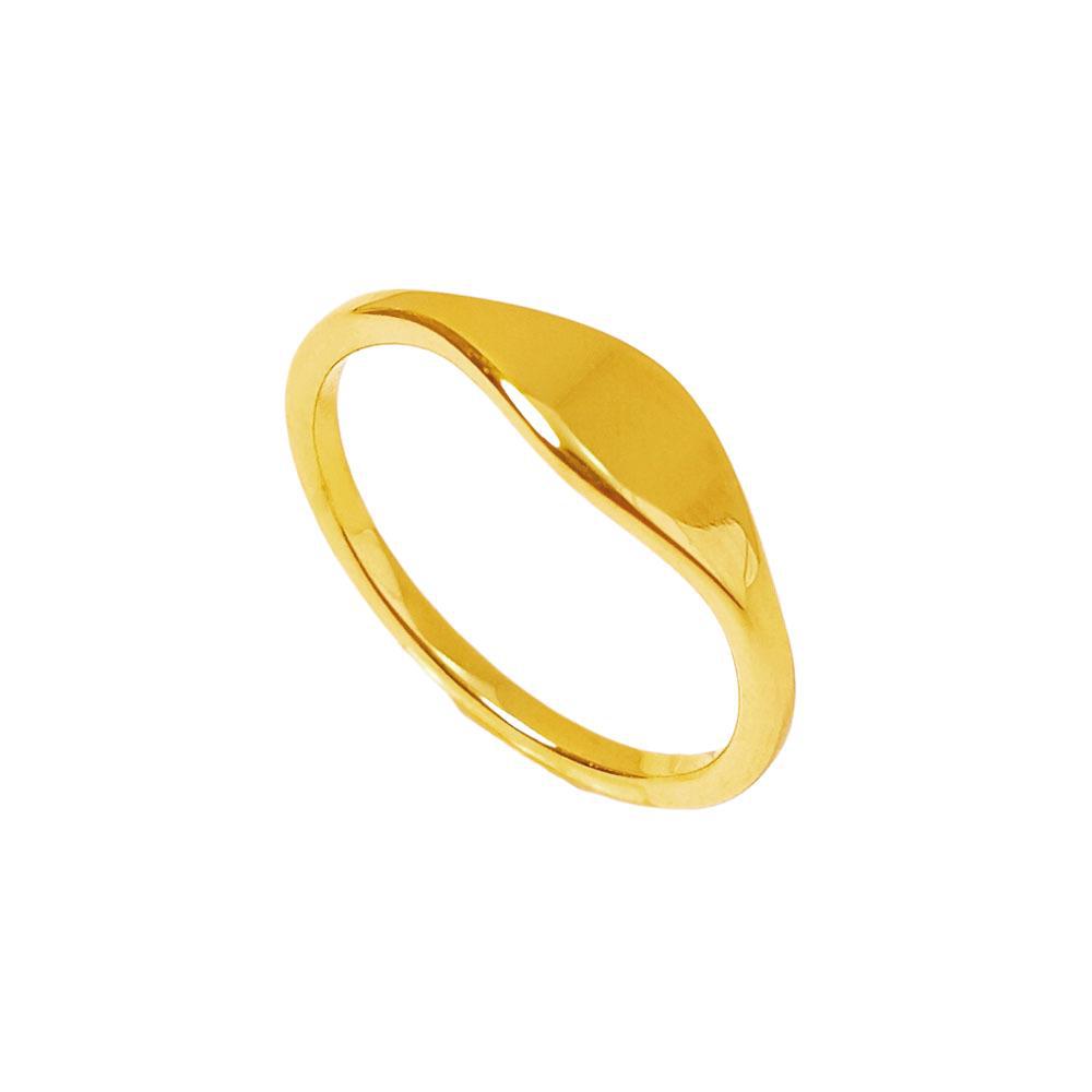 Women's Style Exquisite Gold Plated Glossy Titanium Steel Rings