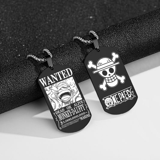 Wanted Order Dog Tag Lettering Sea King Necklaces