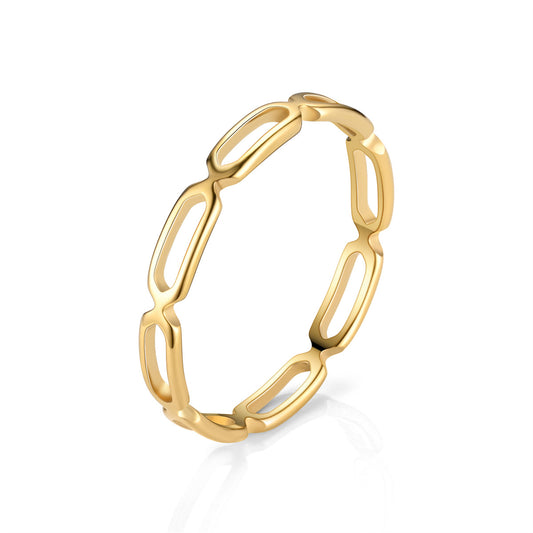 Women's Affordable Luxury Style Hollow Titanium Steel Rings