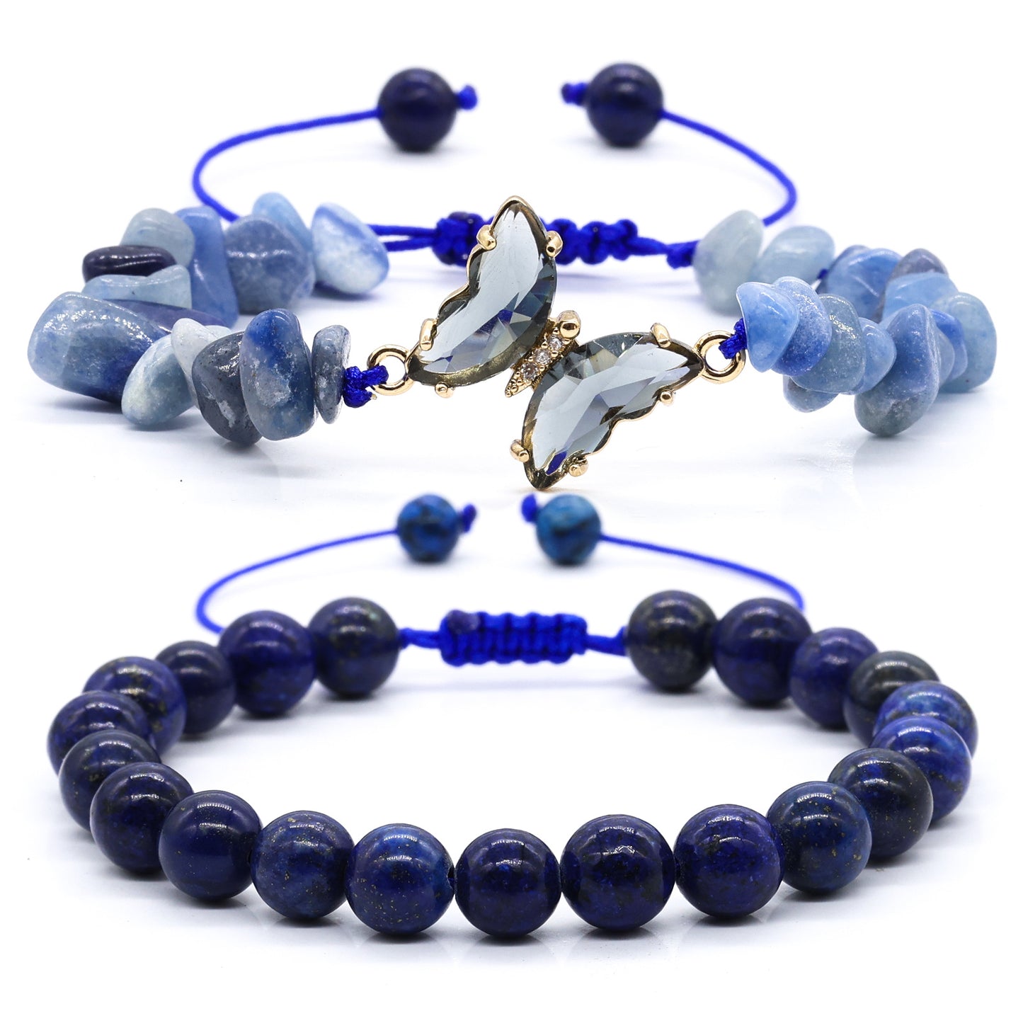 Irregular Gravel Crystal Hand-woven Clear Glass Bracelets