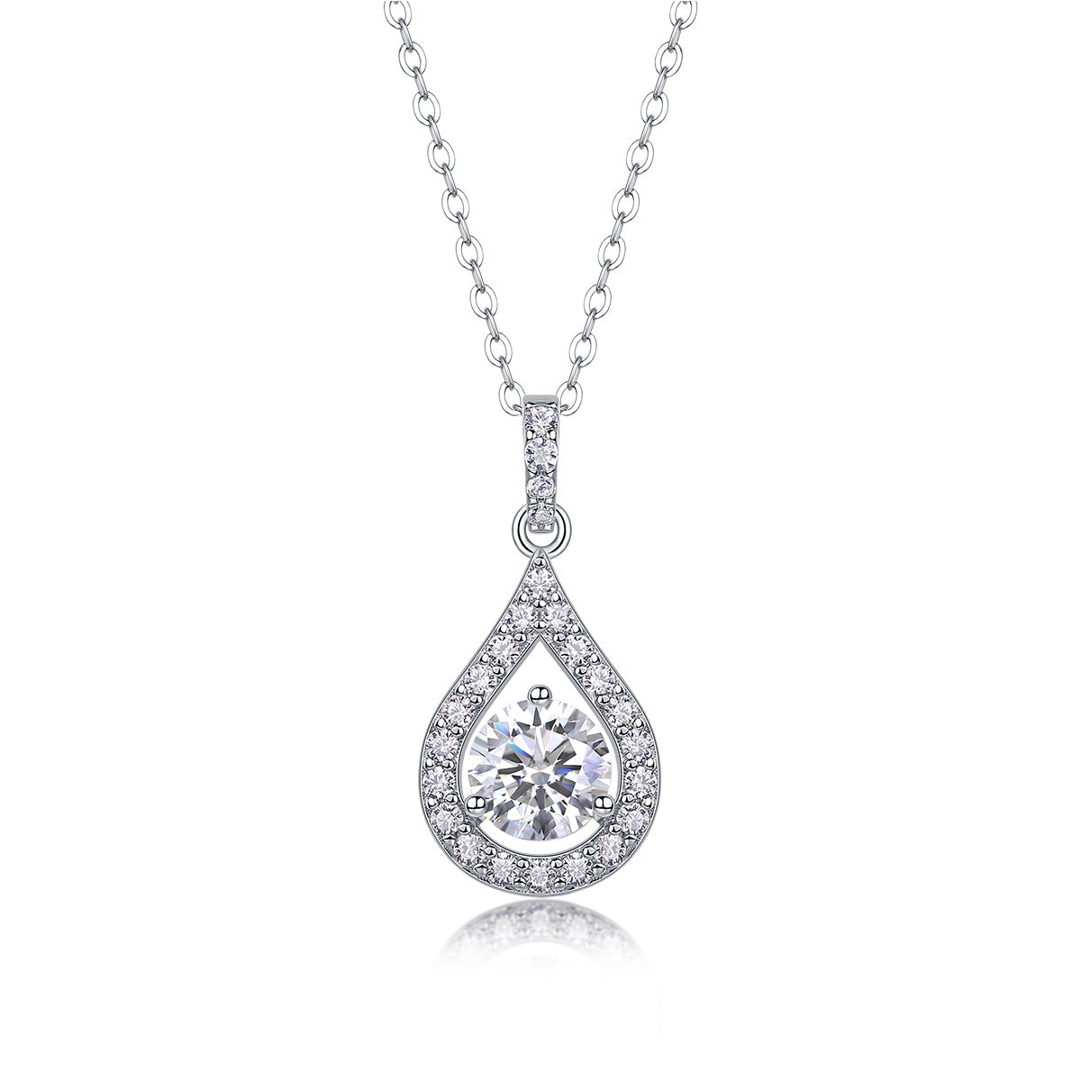 Lady Temperamental Sier Moissanite Clavicle Chain Necklaces