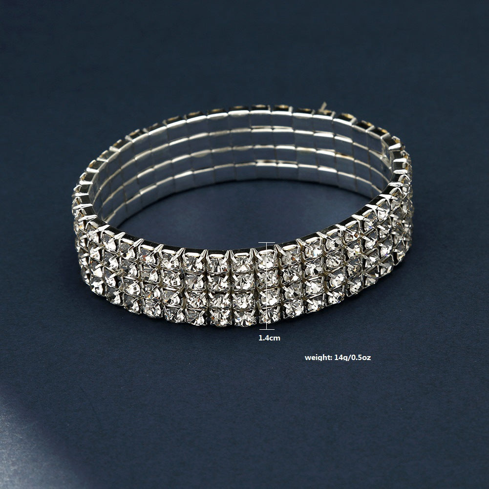 Row Stretch Wrist Bridal Full Diamond Rings