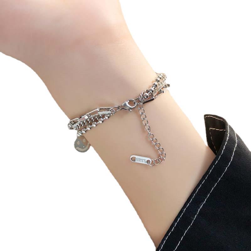 Disco Jumping Design Girlfriends Smiley Face Hand Jewelry Bracelets